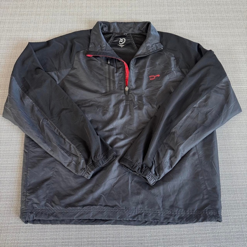 Zero Restriction Tour Series Black windbreaker quarter zip men's size M